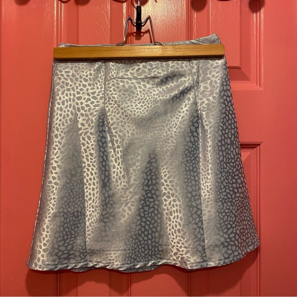 Princess Polly Baisy Hill Satin Effect Blue Skirt - Picture 6 of 7